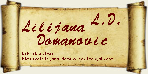 Lilijana Domanović vizit kartica